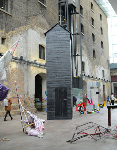 © Tom Cardew Folly Mixed Media 2018 (600cm tall replica fisherman's net drying shed)